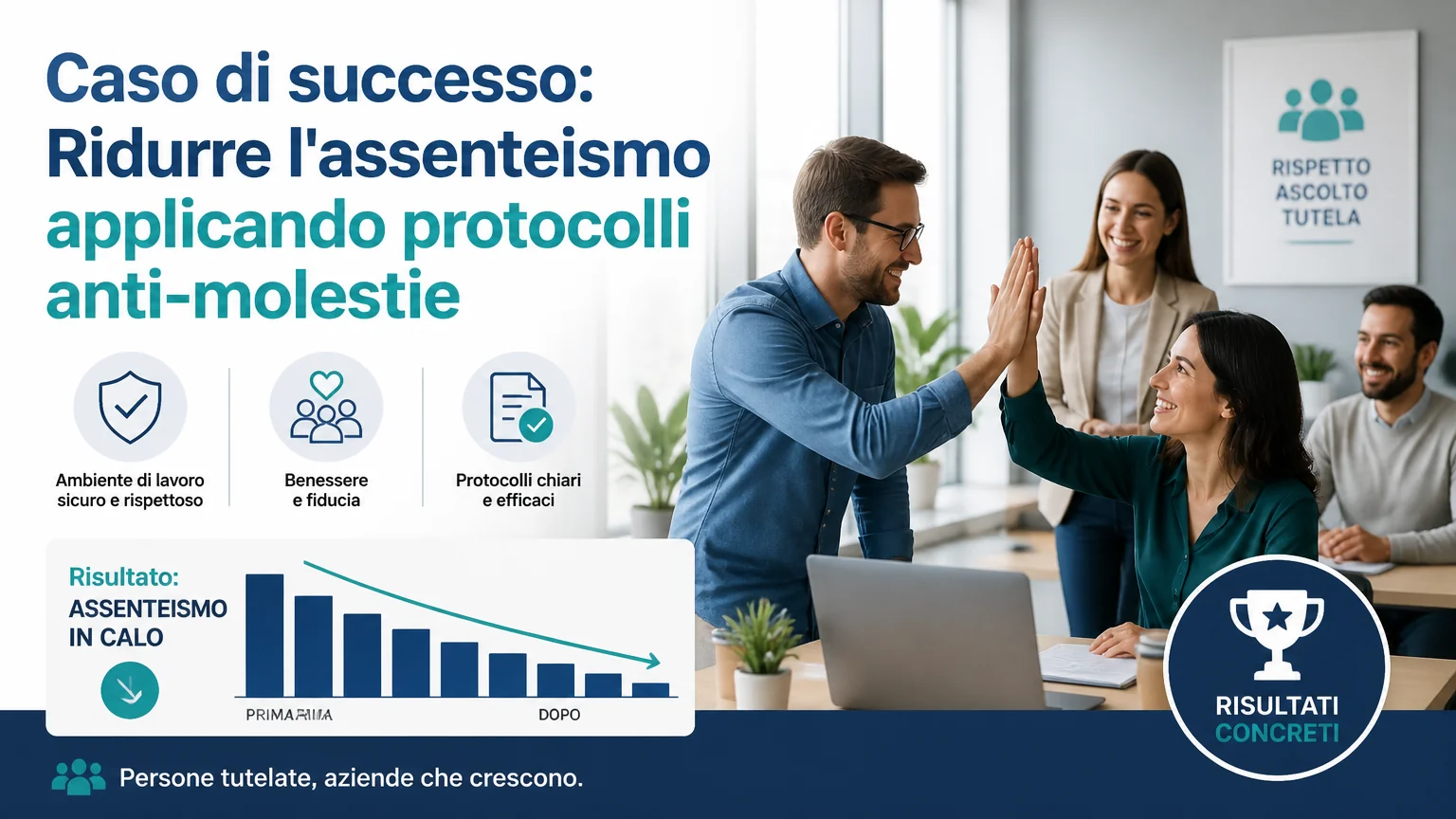 Caso di successo: ridurre l'assenteismo applicando protocolli anti-molestie
