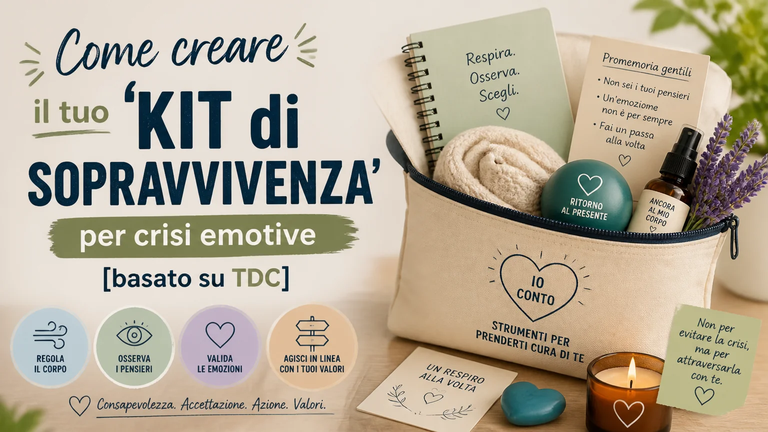 Come creare il tuo 'kit di sopravvivenza' per crisi emotive [basato su tdc]