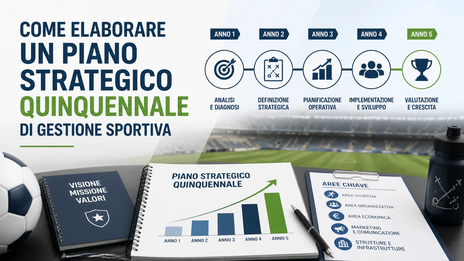 Come elaborare un piano strategico quinquennale di gestione sportiva