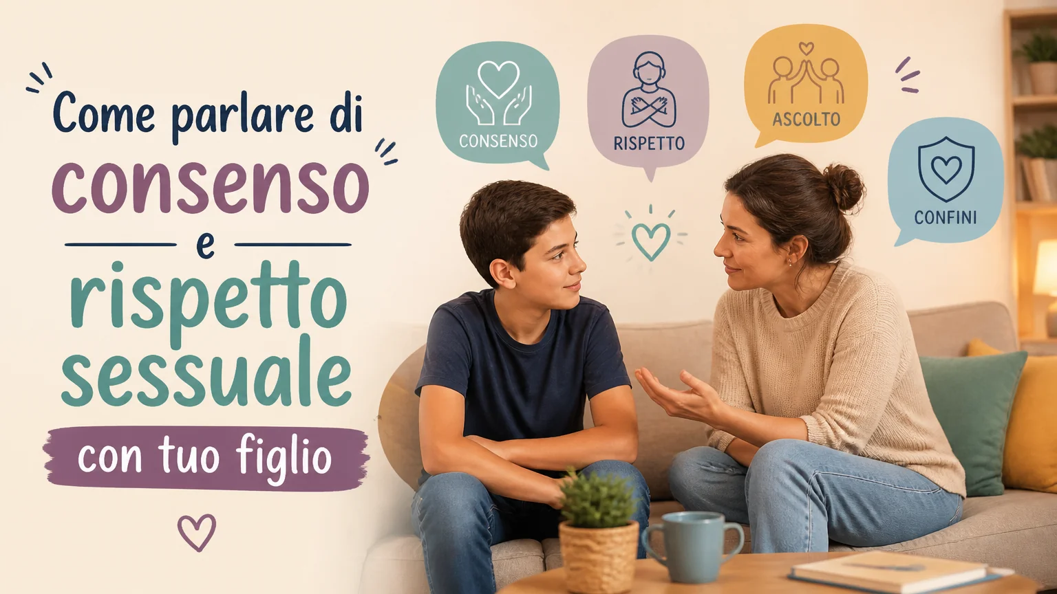 Come parlare di consenso e rispetto sessuale con tuo figlio - parlare sesso figlio