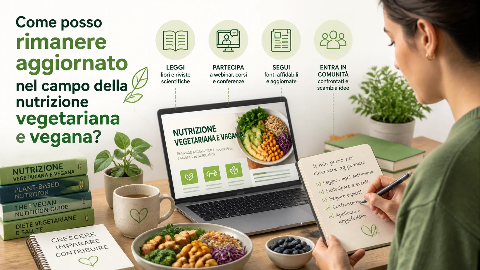 Come posso rimanere aggiornato nel campo della nutrizione vegetariana e vegana? - alimentazione vegetariana