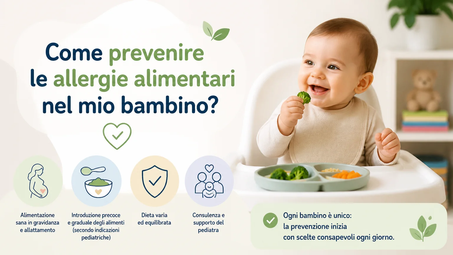 Come prevenire le allergie alimentari nel mio bambino? - nutrizione infantile