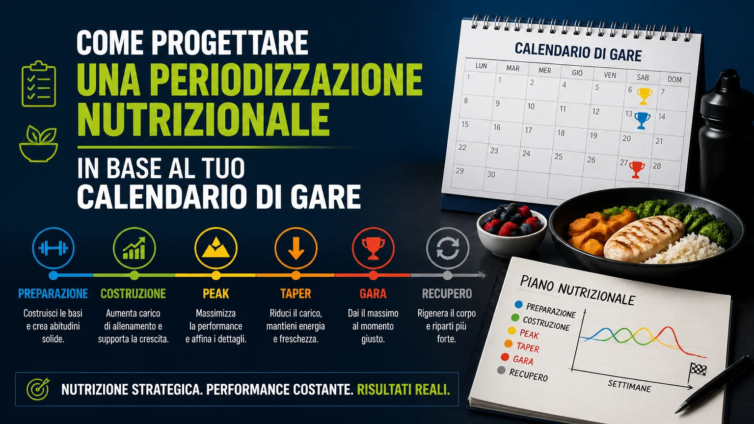 Come progettare una periodizzazione nutrizionale in base al tuo calendario di gare - nutrizione sportiva