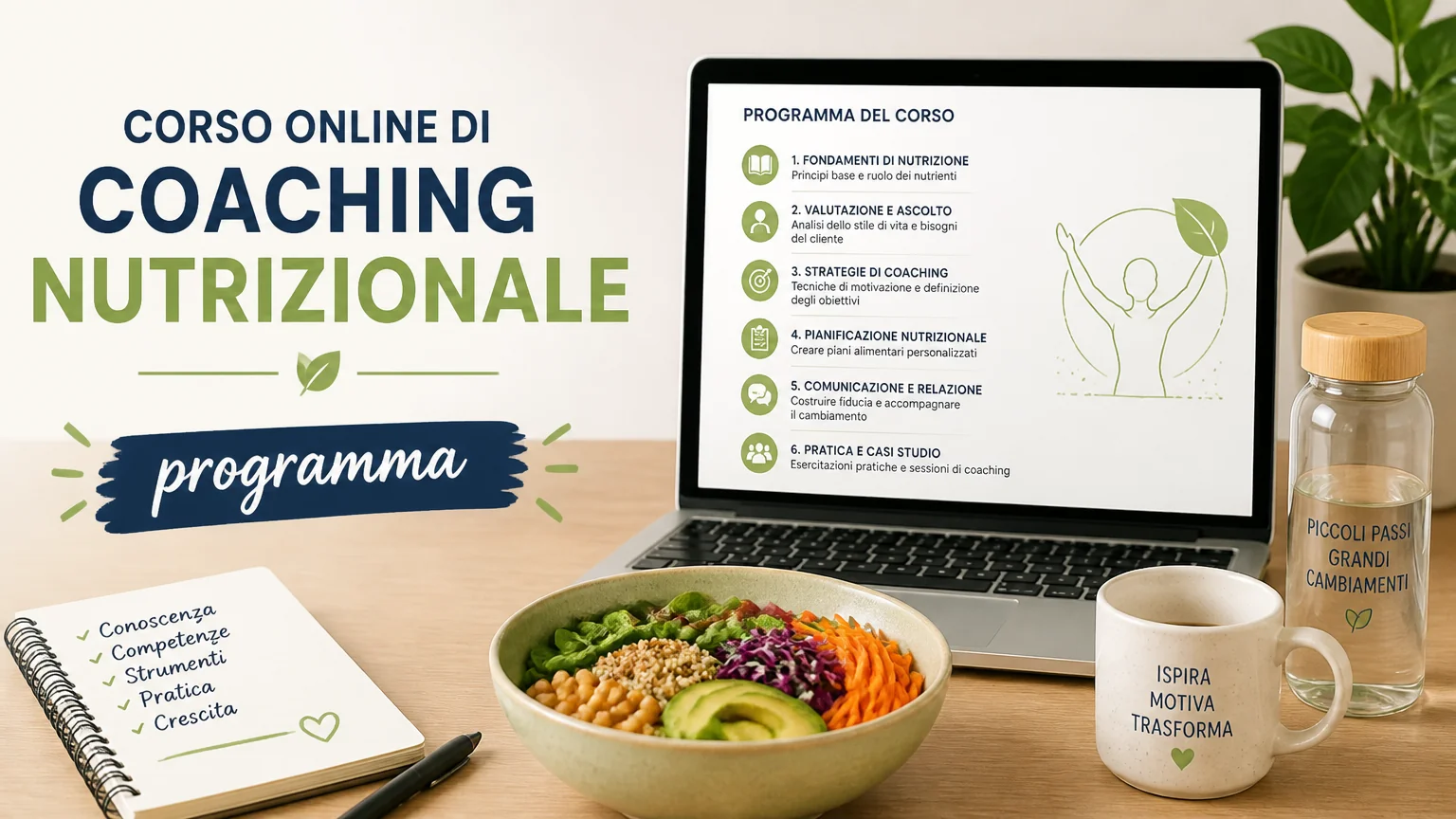 Corso online di coaching nutrizionale: programma - coaching nutrizionale