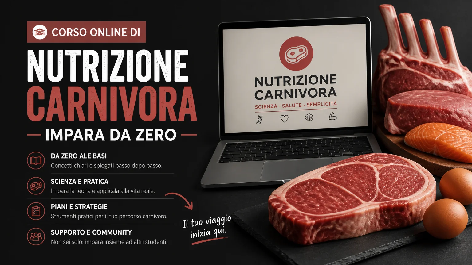 Corso online di nutrizione carnivora: impara da zero