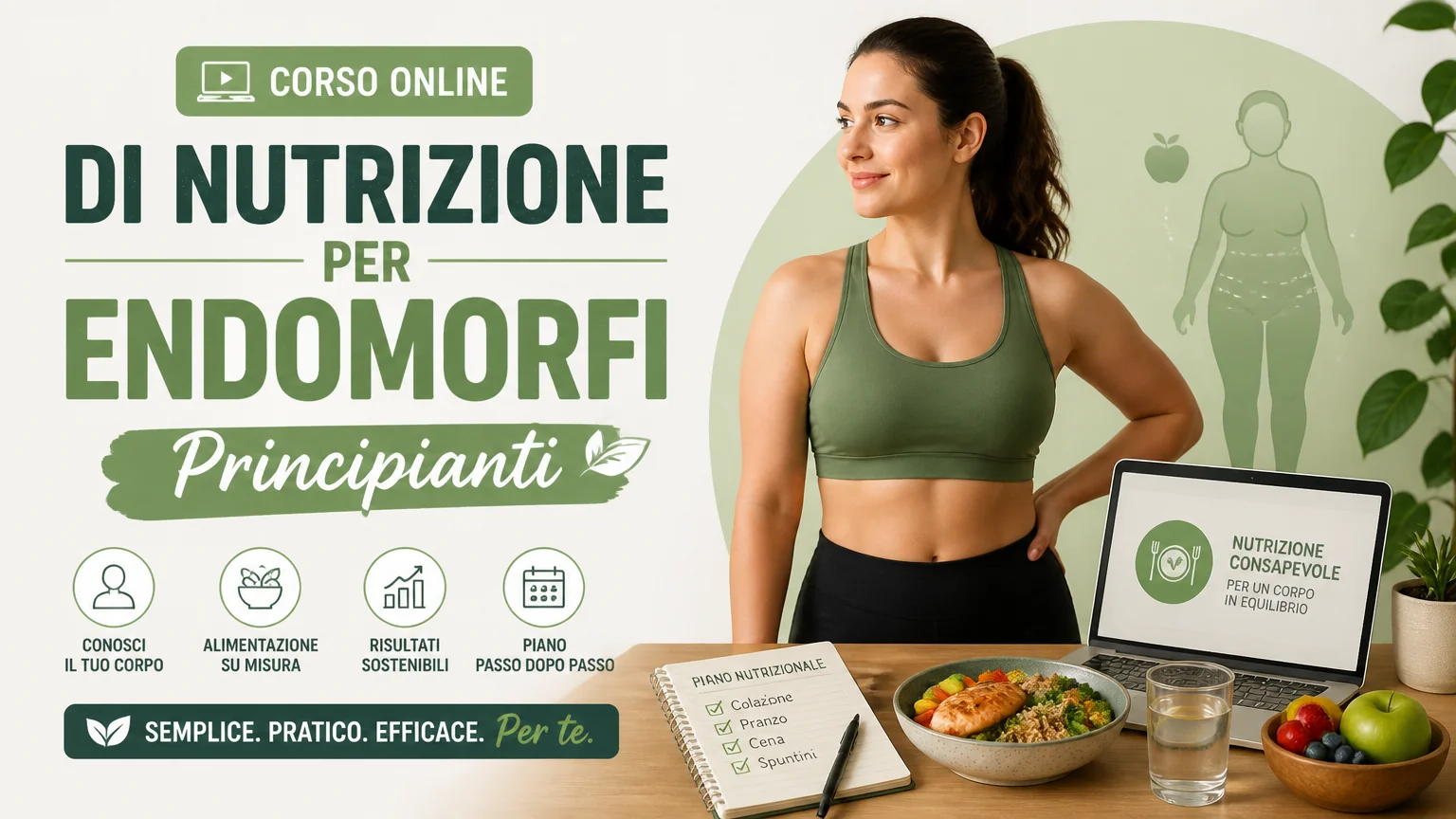 Corso online di nutrizione per endomorfi principianti - dieta endomorfa