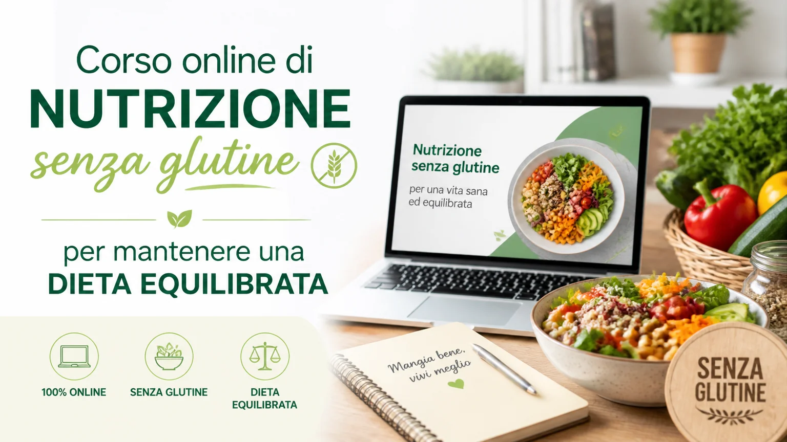 Corso online di nutrizione senza glutine per mantenere una dieta equilibrata - nutrizione celiaca
