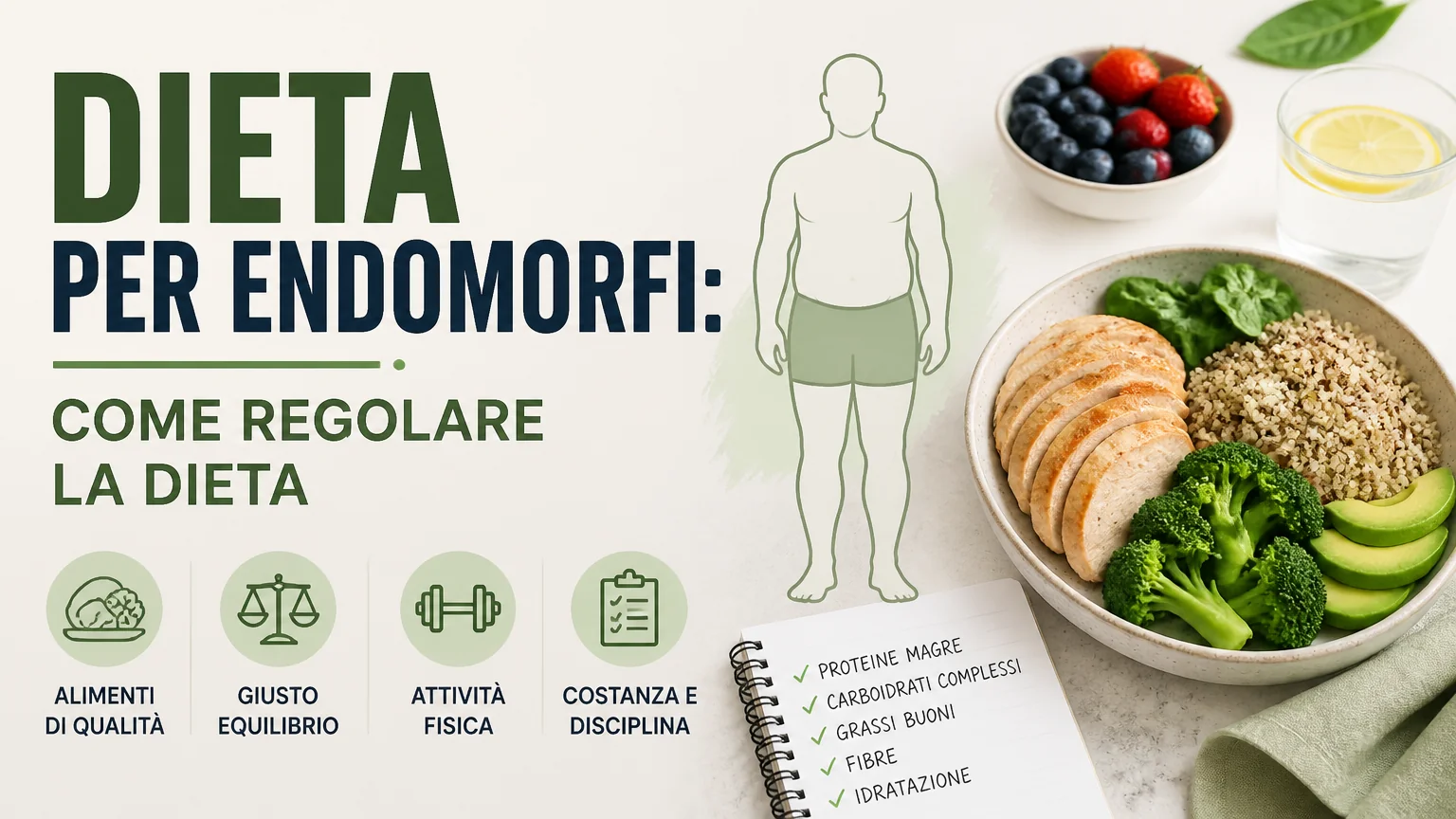 Dieta per endomorfi: come regolare la dieta - dieta endomorfa