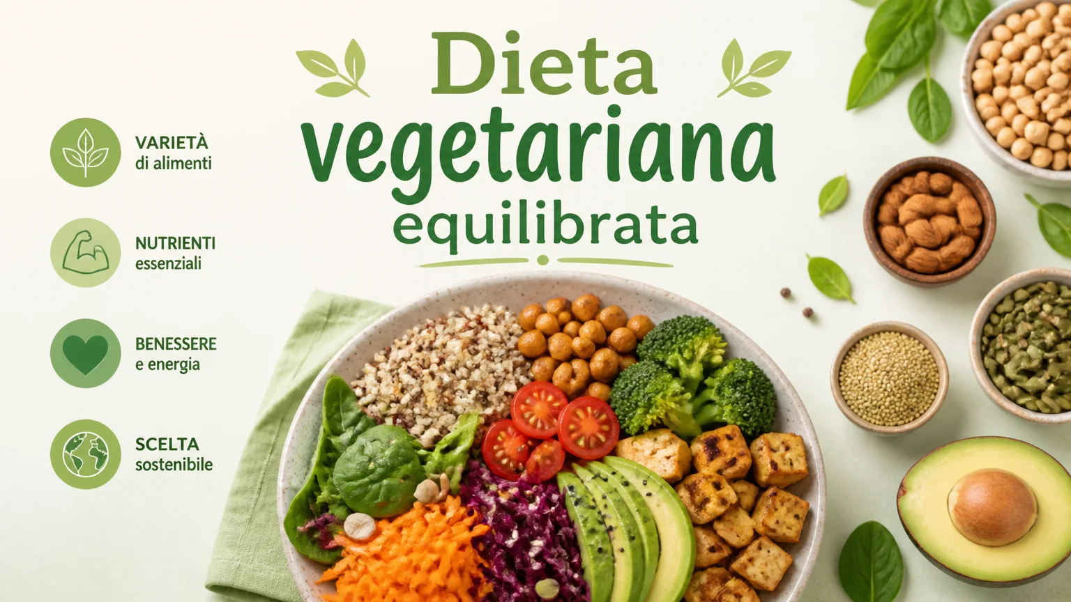 Dieta vegetariana equilibrata - alimentazione vegetariana