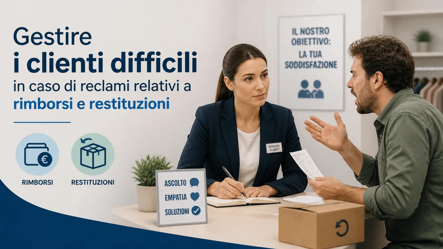 Gestire i clienti difficili in caso di reclami relativi a rimborsi e restituzioni