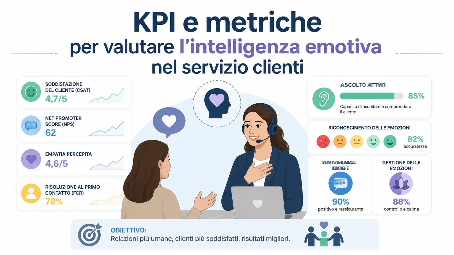 Kpi e metriche per valutare l'intelligenza emotiva nel servizio clienti - assistenza clienti intelligenza emotiva