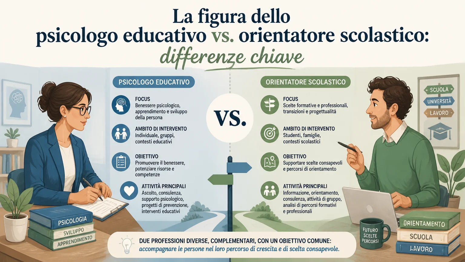 La figura dello psicologo educativo vs. orientatore scolastico: differenze chiave - psicologia pratica