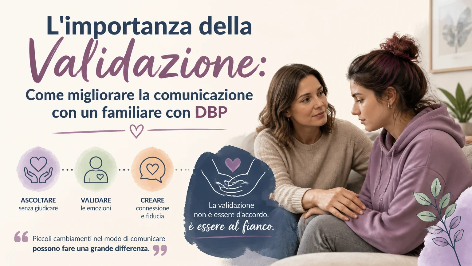 L'importanza della validazione: come migliorare la comunicazione con un familiare con dbp - terapia dialettico comportamentale