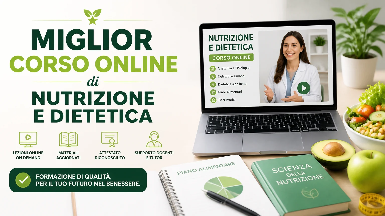 Miglior corso online di nutrizione e dietetica - alimentazione
