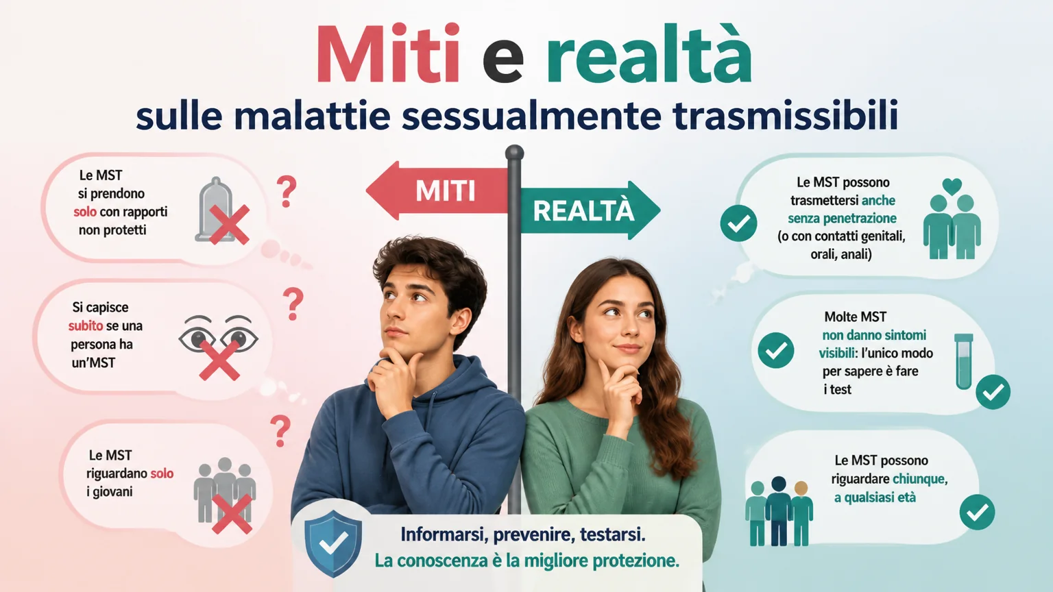 Miti e realtà sulle malattie sessualmente trasmissibili - malattie sessuali