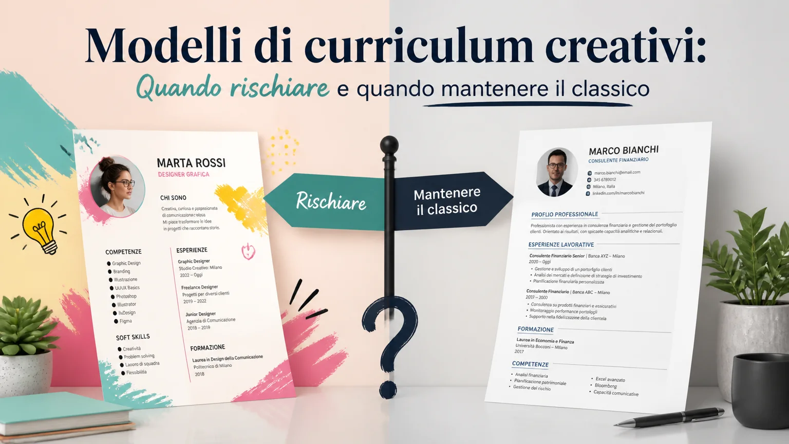 Modelli di curriculum creativi: quando rischiare e quando mantenere il classico - creazione curriculum