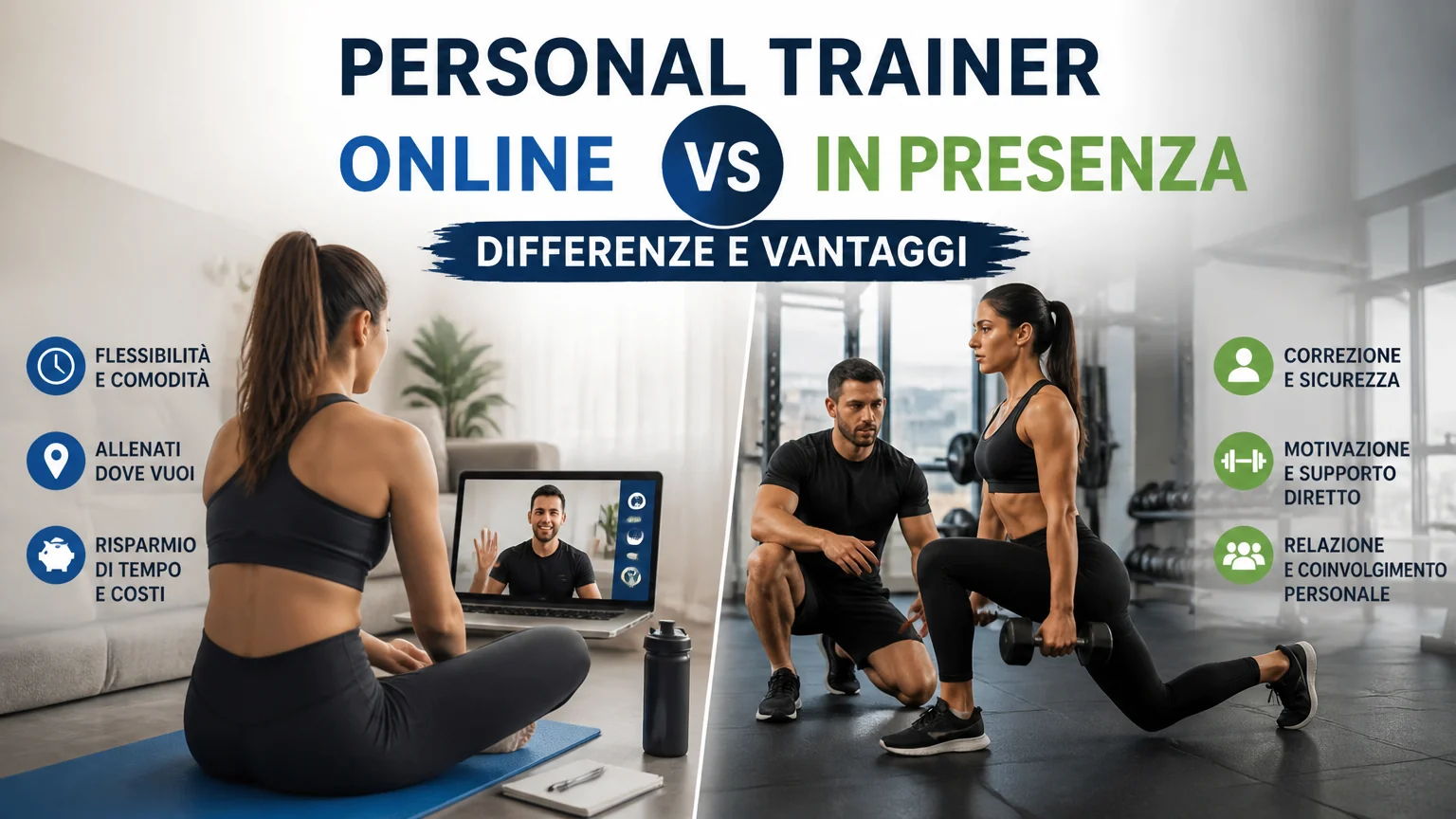 Personal trainer online vs in presenza: differenze e vantaggi
