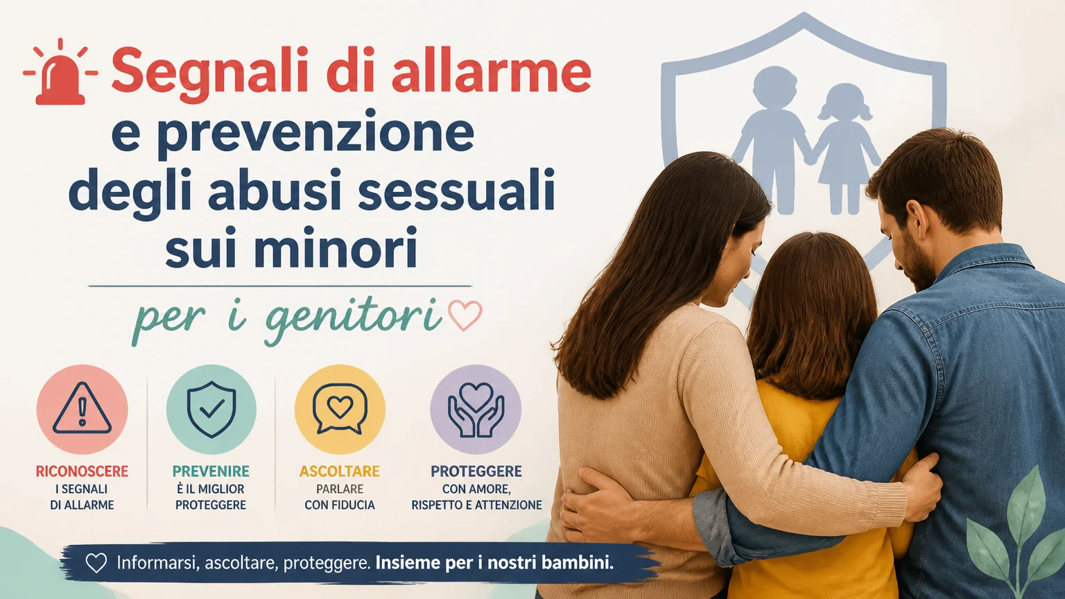 Segnali di allarme e prevenzione degli abusi sessuali sui minori per i genitori - educazione sessuale genitori