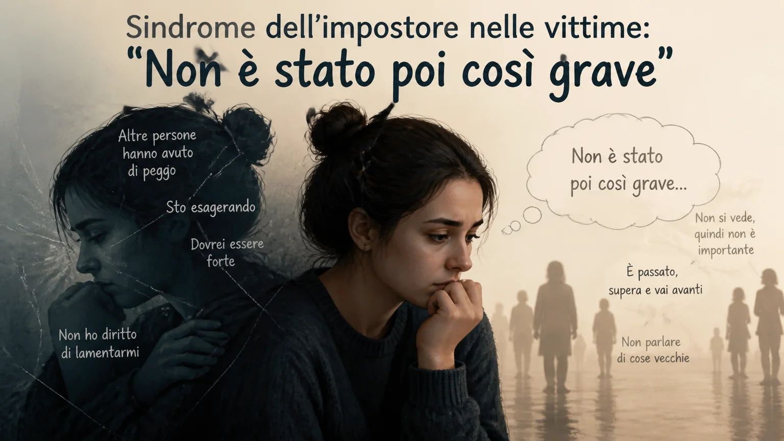 Sindrome dell'impostore nelle vittime: 'non è stato poi così grave'