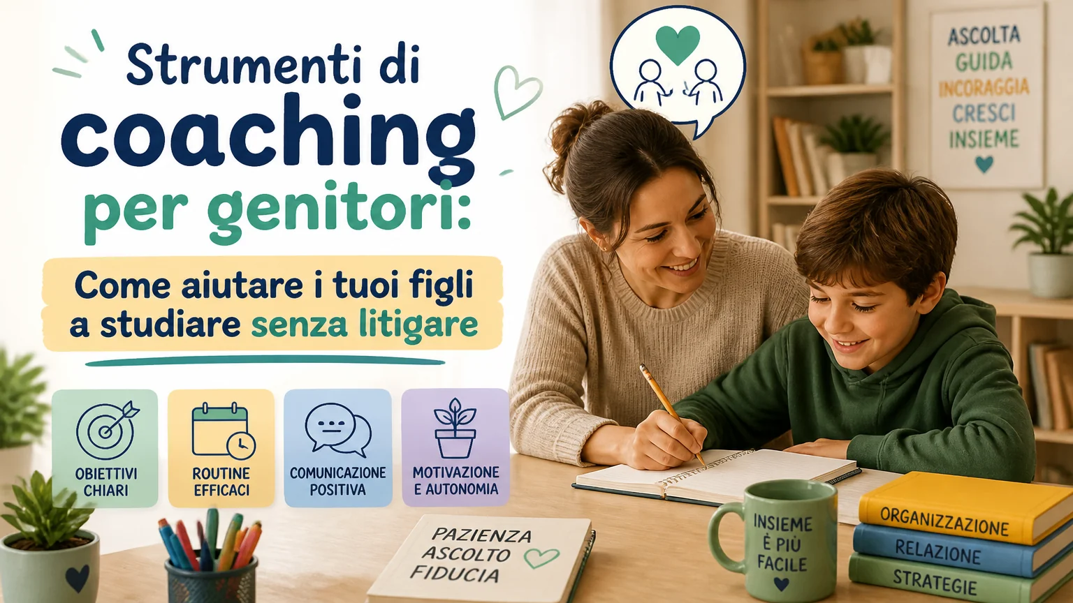 Strumenti di coaching per genitori: come aiutare i tuoi figli a studiare senza litigare